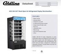 Coldline AOC-36-B 36" Black Open Air Refrigerated Display Merchandiser - Image 2