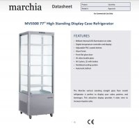 Marchia MVS500 69" Vertical Refrigerated Glass Cake Display Case - Image 2