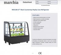 Marchia MDC100 27" Refrigerated Countertop Display Case - Image 2