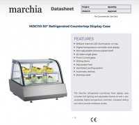 Marchia MDC110 30" Refrigerated Countertop Display Case - Image 2
