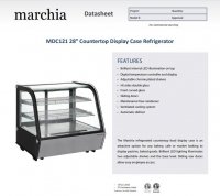 Marchia MDC121 28" Refrigerated Countertop Display Case - Image 2
