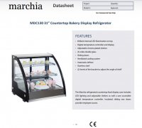 Marchia MDC130 31" Refrigerated Countertop Display Case - Image 2