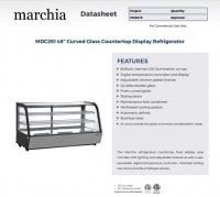 Marchia MDC261 48" Refrigerated Curved Glass Countertop Display Case - Image 2