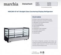 Marchia MDC260-ST 48" Refrigerated Straight Glass Countertop Display Case - Image 2