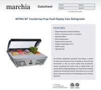 Marchia MTRS6 30" Refrigerated Countertop Prep Refrigerator - Image 2