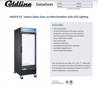 Coldline IM30-B 31" Indoor Glass Door Ice Merchandiser with LED Lighting - Image 2