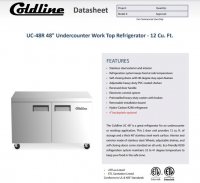 Coldline UC-48R 48" Undercounter Work Top Refrigerator - 12 Cu. Ft - Image 2