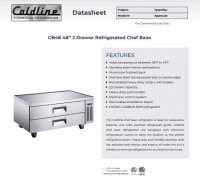 Coldline CB48 48" 2 Drawer Stainless Steel Refrigerated Chef Base - Image 2