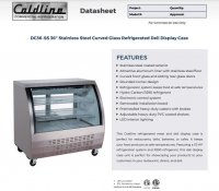 Coldline DC36-SS 36" Stainless Steel Curved Glass Refrigerated Deli Display Case - Image 2