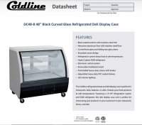 Coldline DC48-B 48" Black Curved Glass Refrigerated Deli Display Case - Image 2