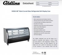 Coldline DC80-B 80" Black Curved Glass Refrigerated Deli Display Case - Image 2