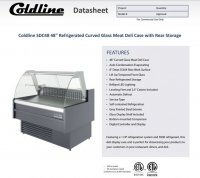 Coldline SDC48 48" Refrigerated Curved Glass Meat Deli Case with Rear Storage - Image 2