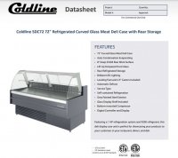 Coldline SDC72 72" Refrigerated Curved Glass Meat Deli Case with Rear Storage - Image 2
