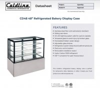Coldline CD48 48? Refrigerated Bakery Display Case - Image 2