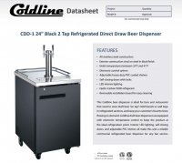 Coldline CDD-1 24 Refrigerated Direct Draw Beer Dispenser with 1 Spout - 6.5 Cu. Ft. - Image 2