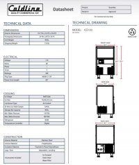 Coldline ICE120 20" 120 lb. Undercounter Half Cube Air Cooled Ice Machine with Bin - Image 3