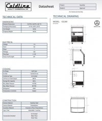 Coldline ICE280 26" 280 lb. Air Cooled Half Cube Ice Machine with Bin - Image 3