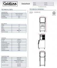 Coldline ICE400M-HA 22 400 lb. Ice Machine Air Cooled Half Cube Modular with Bin - Image 3