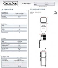 Coldline ICE500M-HA 30 500 lb. Ice Machine Air Cooled Half Cube Modular with Bin - Image 3