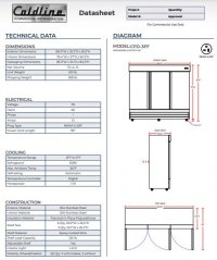 Coldline C-3FF 81" Triple Solid Door Reach-In Freezer - Image 3