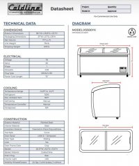 Coldline XS500YX 58" Curved Glass Top Display Ice Cream Freezer with LED and 5 Baskets - Image 3