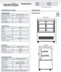 Marchia MB36 36" Refrigerated Bakery Display Case - Image 3