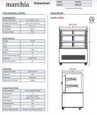 Marchia MB36-W 36" Refrigerated Bakery Display Case - Image 3