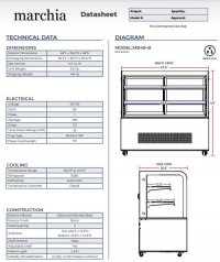 Marchia MB48-B 48" Black Refrigerated Bakery Display Case - Image 3