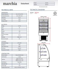 Marchia MDS250 24" Open Refrigerated Merchandiser Grab and Go Display Case - Image 3