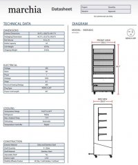 Marchia MDS40G 40" Refrigerated Open Air Cooler Grab and Go Display Case with Glass Sides - Image 3