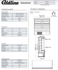 Coldline SOC-76-B 76" Black Refrigerated Air Curtain Merchandiser - Image 3