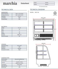 Marchia MDC100 27" Black Countertop Refrigerated Curved Glass Bakery Display Case with LED Lighting - Image 3