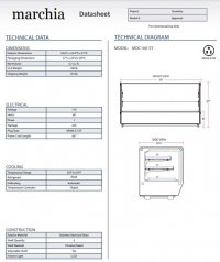 Marchia MDC160-ST 36" Refrigerated Straight Front Glass Countertop Display Case - Image 3