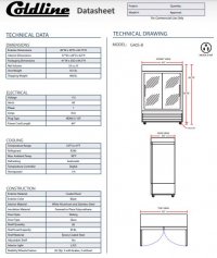 Coldline G40S-B 40" Double Glass Sliding Door Merchandising Refrigerator - Black - Image 3