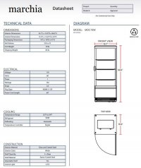 Marchia MDC78W White Countertop Refrigerated Glass Display Case with LED Lighting - Image 3
