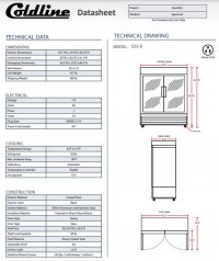 Coldline G53-B 53" Double Glass Swing Door Merchandising Refrigerator - Black - Image 3