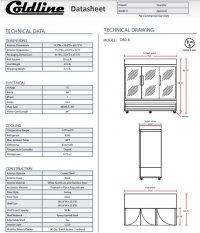 Coldline D80-B 79" Triple Glass Swing Door Merchandising Freezer - Black - Image 3