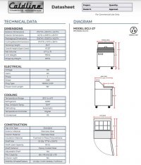 Coldline SP27 27" Bain Marie Sandwich Prep Table - 6 Pans - Image 3