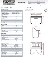 Coldline SP36 36" Bain Marie Sandwich Prep Table - 10 Pans - Image 3