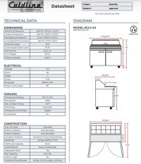 Coldline SP48 48" Bain Marie Sandwich Prep Table - 12 Pans - Image 3