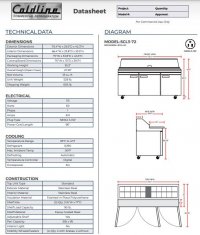 Coldline SP72 71" Bain Marie Sandwich Prep Refrigerator - 18 Pans - Image 3