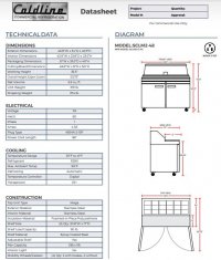 Coldline SMP48 48" Two Door Mega Top Bain Marie Sandwich Prep Refrigerator - 18 Pans - Image 3