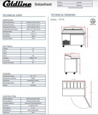 Coldline CPT-50 50" Refrigerated Pizza Prep Table - 6 Pans - Image 3