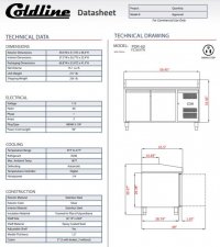 Coldline 60" Granite Top 2 Door Refrigerated Pizza Prep Table - Image 3