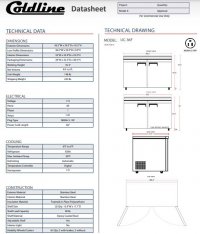 Coldline UC-36F 36" Undercounter Work Top Freezer - 8.2 Cu. Ft. - Image 3