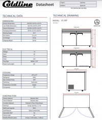 Coldline UC-60F 60" Undercounter Work Top Freezer - 15 Cu. Ft. - Image 3