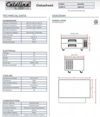 Coldline CB48 48" 2 Drawer Stainless Steel Refrigerated Chef Base - Image 3
