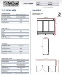 Coldline C-3RR 81" Triple Solid Door Reach-In Refrigerator - Image 3
