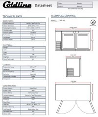 Coldline CBB-48 48" Black Counter Height Narrow Solid Door Back Bar Refrigerator - Image 3