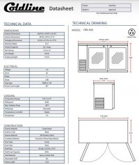 Coldline CBB-60G 60" Black Counter Height Narrow Glass Door Back Bar Refrigerator - Image 3